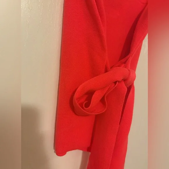 Anthropologie Harlow Neon Orange Coral Sweater Knit Tank - Picture 9 of 15